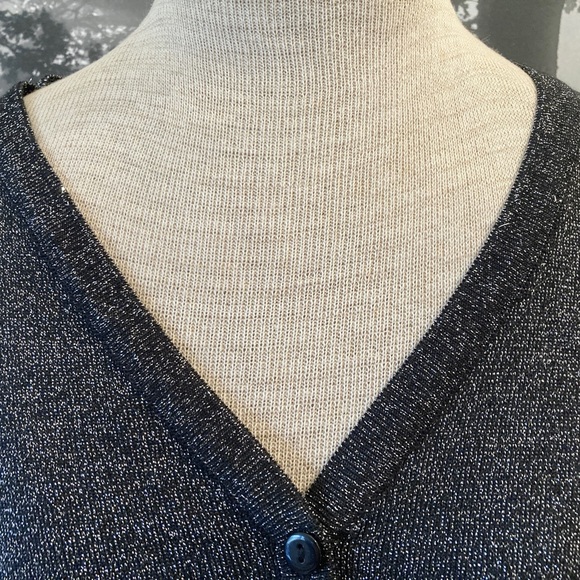 Vintage Style Dancing Days By Banned Silver Shimmer Cardigan - Picture 5 of 7